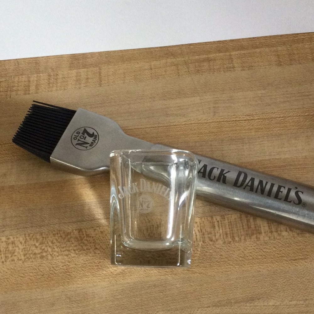 New Jack Daniels Barbecue brush And shot glass
